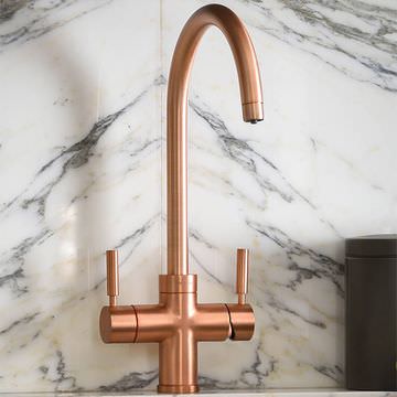 Abode Prostream Copper 3 in 1 Instant Hot Water Tap with Filter - Touch Controls