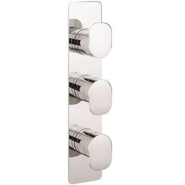 Crosswater Zero-2 Chrome Concealed Thermostatic Shower Valve - Rectangular Trim - 3 Control - Image