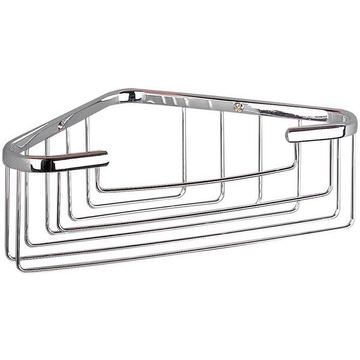 Miller Classic Wall Mounted Chrome Corner Wire Basket - 250 x 150mm