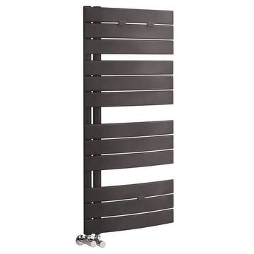 Hudson Reed Elgin Flat Panel Curved Anthracite Towel Rail 550 x 1080mm - Steel