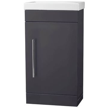 Roper Rhodes Esta Floorstanding Gloss Light Grey Small Vanity Unit - 445 x 280mm