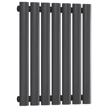 Reina Neva Horizontal Tubular Column Anthracite Radiator 550mm High - Steel