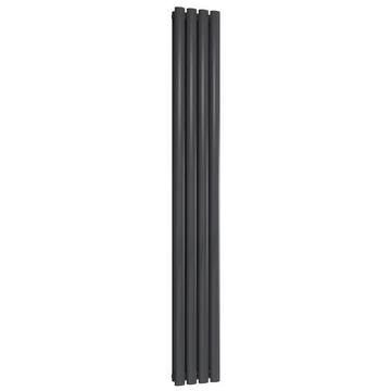 Reina Neva Vertical Contemporary Anthracite Column Radiator - Mild Steel - Double Panel