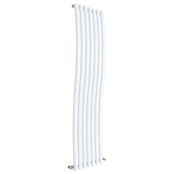 Hudson Reed Revive White Wave Designer Radiator 413 x 1785mm - Steel - Vertical