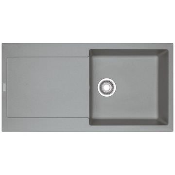 Franke Maris MRG 611 Fragranite Stone Grey Inset Kitchen Sink with Drainer 970 x 500mm - One Bowl