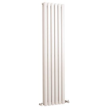 Hudson Reed Revive Contemporary Tubular Column White Radiator - Steel - Double Panel