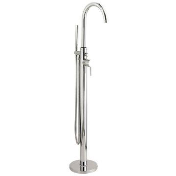 Hudson Reed Tec Floorstanding Bath Mixer Tap with Shower Handset and Hose Chrome