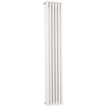 Bayswater Nelson Traditional 3 Column White Vertical Radiator 291 x 1500mm - Steel