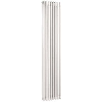 Bayswater Nelson Vertical 3 Column Traditional White Radiator 381 x 1800mm - Steel