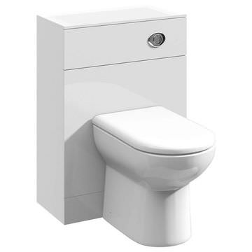 Nuie Mayford Contemporary Back-To-Wall WC Unit - Floorstanding White