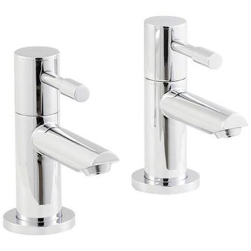 Nuie Series 2 Pair Of Basin Pillar Taps Chrome