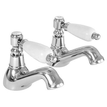 Deva Georgian Traditional Bath Taps - Ceramic Lever Handles Chrome