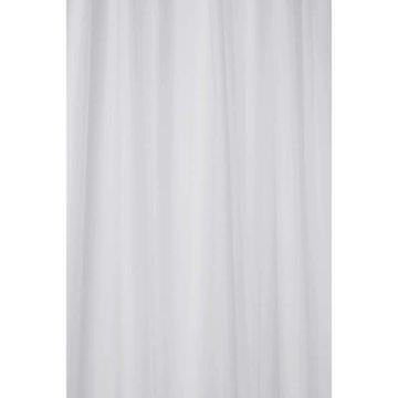 Croydex High Performance White Textile Shower Curtain
