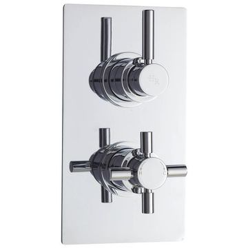 Hudson Reed Tec Pura Concealed Rectangular Thermostatic Shower Valve - 2 Controls