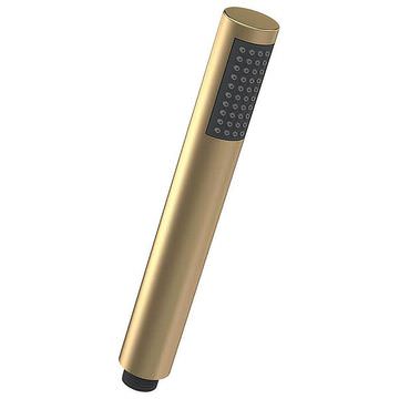 Nuie ABS Plastic Brushed Brass Round Shower Handset with Easyclean Nozzles