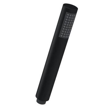 Nuie ABS Plastic Matt Black Round Shower Handset with Easyclean Nozzles