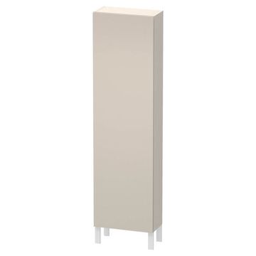 Duravit L-Cube Floorstanding Taupe Matt Tall Storage Cabinet with Four Glass Shelves