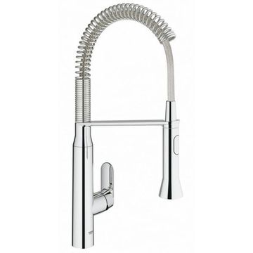 Grohe K7 Professional Chrome Pull-Down Kitchen Mixer Tap with Spring Neck Swivel Spout