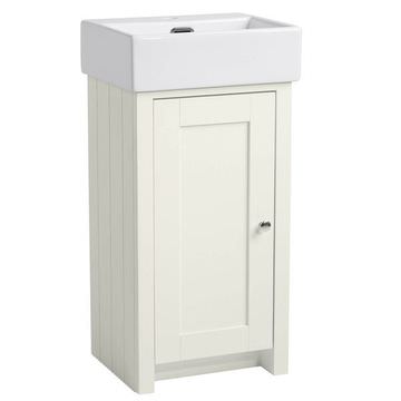 Tavistock Lansdown Floorstanding Traditional Linen White Cloakroom Vanity Unit with Basin