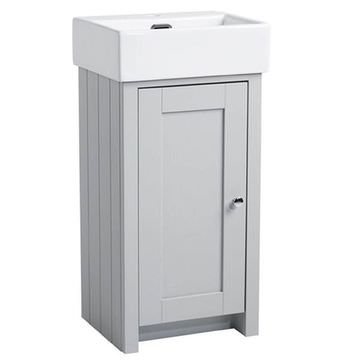 Tavistock Lansdown Floorstanding Traditional Pebble Grey Cloakroom Vanity Unit with Basin