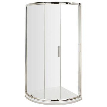 Nuie Pacific Reversible Sliding Quadrant Shower Enclosure - Aluminium Frame - Ex-Display Chrome