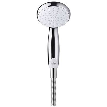 Mira Nectar Round Chrome Shower Handset with Rub-Clean Nozzles - Single Spray Mode