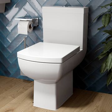 Saneux I-Line II Close Coupled WC Pan With Cistern And Soft Close Seat - Image