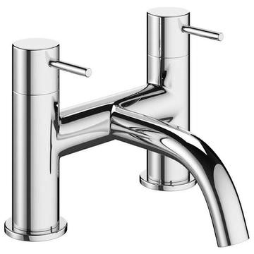 Crosswater MPRO Bridge Bath Mixer Tap - Long Spout - Stick Handles Chrome