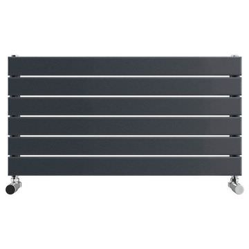 Vogue Fly Line Horizontal Flat Bar Anthracite Radiator - Mild Steel