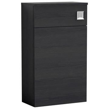 Nuie Athena Contemporary Back-To-Wall Charcoal Black Toilet Furniture Unit - 502 x 853mm