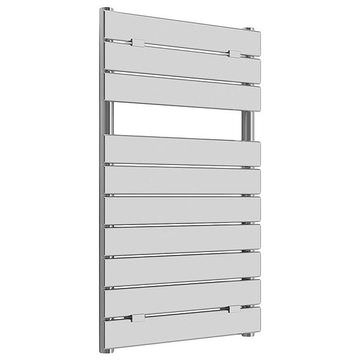 Lazzarini Palermo Chrome Flat Heated Towel Warmer 500mm Wide - Carbon Steel