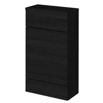Hudson Reed Fusion Slimline Charcoal Black Back-To-Wall WC Unit with Worktop - 864mm High