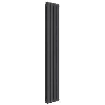 Reina Coneva Contemporary Anthracite Column Radiator 1800mm High - Mild Steel - Double Panel