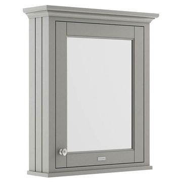 Hudson Reed Old London Storm Grey Mirror Cabinet  600 x 750mm - Single Door
