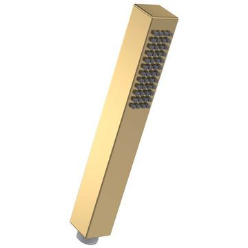 Nuie Minimalist Square Brushed Brass Shower Handset - Single Spray Mode - ABS Plastic
