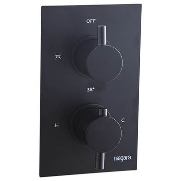 Niagara Equate Concealed Rectangular Thermostatic Shower Valve - 2 or 3 Controls