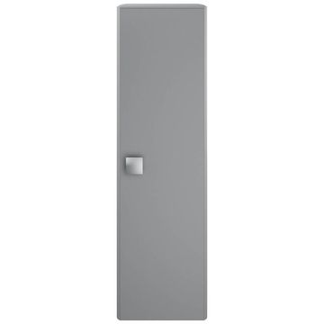 Hudson Reed Sarenna Wall Hung Dove Grey Tall Bathroom Storage Cabinet - Single Door