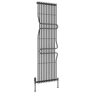 Reina Aletta Vertical Anthracite Designer Radiator with Integrated Rail Loop 500 x 1800mm