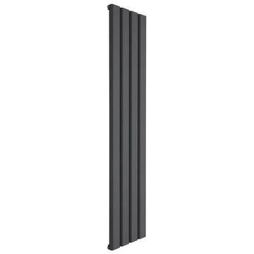 Reina Vicari Vertical Flat Bar Anthracite Radiator 1800mm High - Aluminium