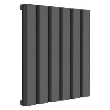 Reina Vicari Horizontal Flat Bar Anthracite Designer Radiator 600mm High - Aluminium