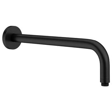 Crosswater Contemporary Matt Black Shower Arm - Wall Mounted - 330mm Projection