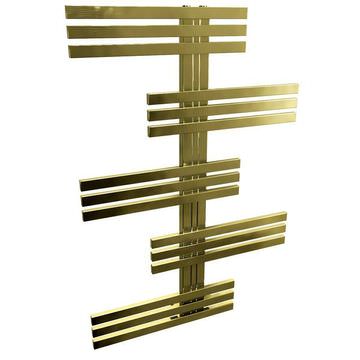 Aeon Linx Designer Flat Bars Gold Polished Straight Towel Rail 700mm Wide - Stainless Steel