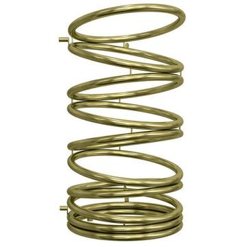 Aeon Helio Vertical Spiral Loop Gold Polished Designer Towel Radiator - Stainless Steel
