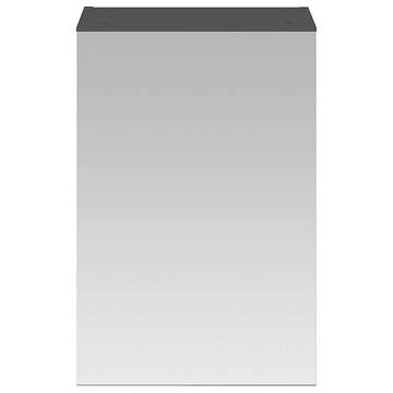 Hudson Reed Fusion Wall Hung Gloss Grey Mirror Cabinet 450 x 715mm - Single Door