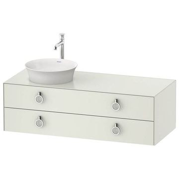 Duravit White Tulip Satin Matt White Double Wall Hung Countertop Vanity Unit