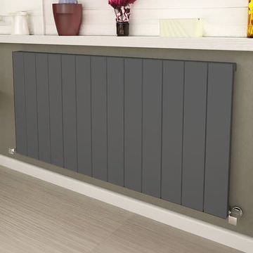 Tivolis Cordoba Horizontal Flat Panel Anthracite Radiator 600mm High - Aluminium