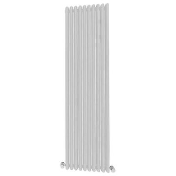 Tivolis Dina Vertical Contemporary Tubular Column White Radiator - Aluminium