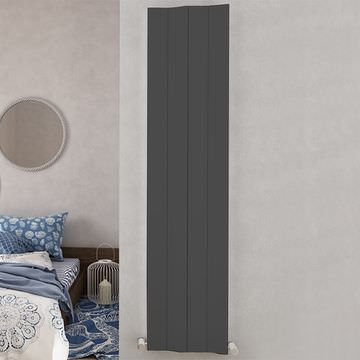 Tivolis Faro Vertical Flat Panel Anthracite Radiator 1800mm High - Aluminium