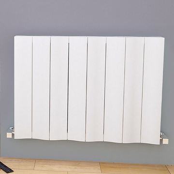Tivolis Faro Horizontal Flat White Radiator 600mm High - Aluminium - Double Panel