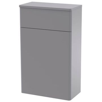 Nuie Classique Back-To-Wall Traditional Satin Grey Toilet Cabinet - 502 x 818mm